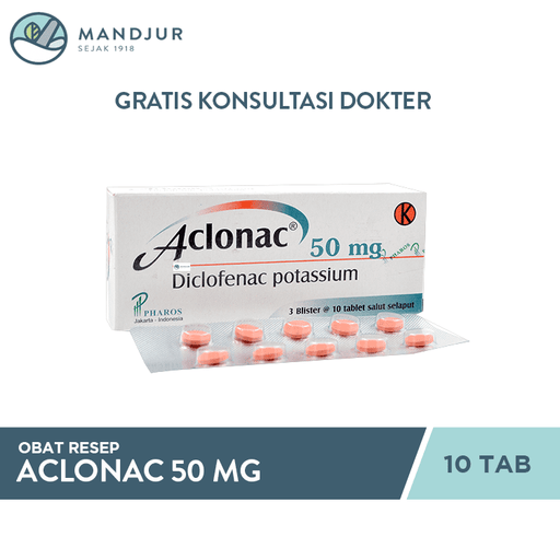 Aclonac 50 mg 10 Tablet - Apotek Mandjur