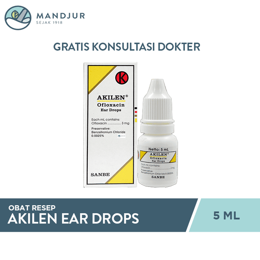 Akilen Ear Drop 5 Ml - Apotek Mandjur