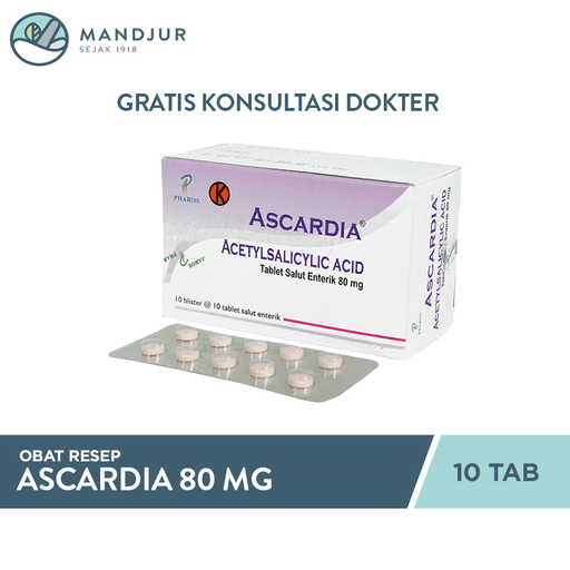 Ascardia 80 Mg 10 Tablet - Apotek Mandjur