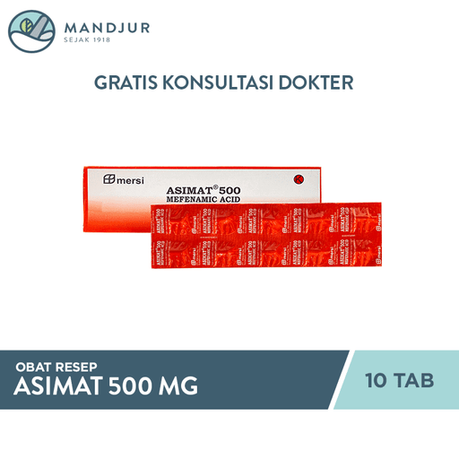 Asimat 500 mg 10 Tablet - Apotek Mandjur