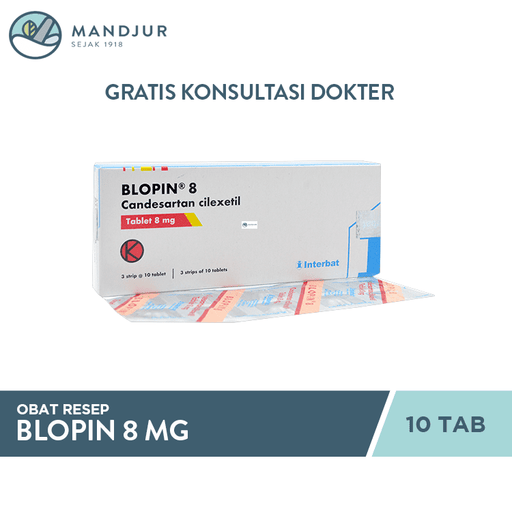 Blopin 8 mg 10 Tablet - Apotek Mandjur