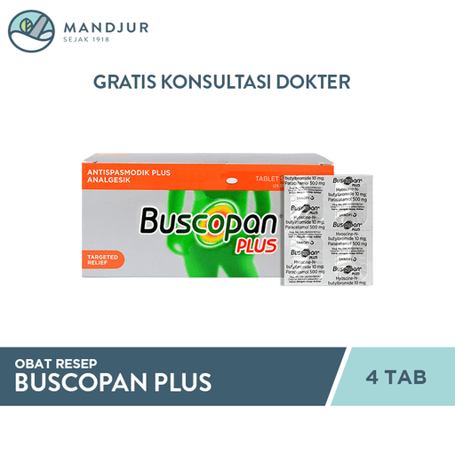 Buscopan Plus 4 Tablet - Apotek Mandjur