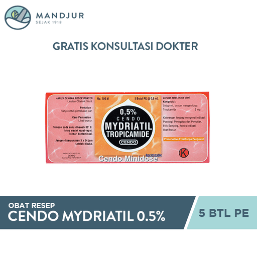 Cendo Mydriatil 0.5% Minidose 0.6 ml - Apotek Mandjur