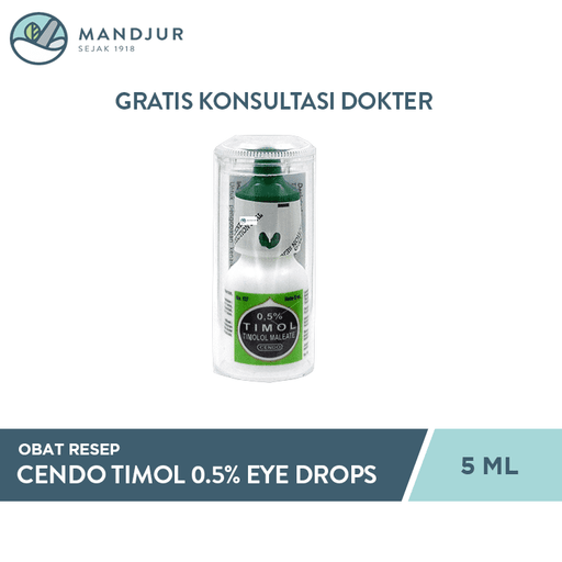 Cendo Timol 0.5% Eye Drop 5ml - Apotek Mandjur