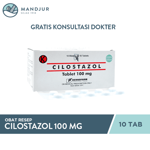 Cilostazol 100 mg 10 Tablet - Apotek Mandjur