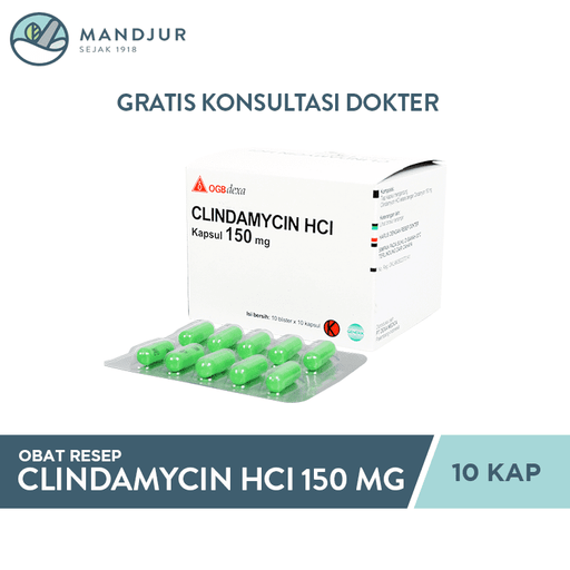 Clindamycin 150 Mg Strip 10 Kapsul - Apotek Mandjur