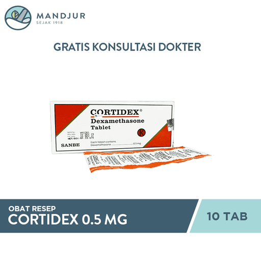 Cortidex 0.5 Mg Strip 10 Tablet - Apotek Mandjur