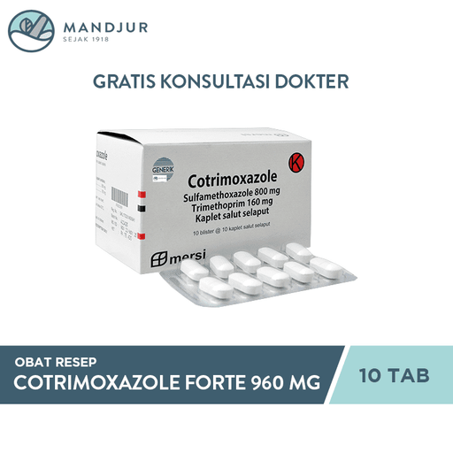 Cotrimoxazole Forte 960 mg 10 Tablet - Apotek Mandjur