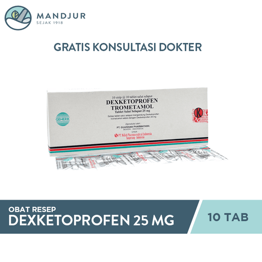 Dexketoprofen 25 mg 10 Tablet - Apotek Mandjur