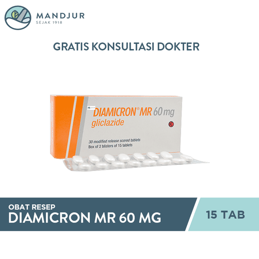 Diamicron MR 60 mg 15 Tablet - Apotek Mandjur