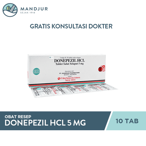 Donepezil Hydrochloride 5 Mg 10 Tablet - Apotek Mandjur