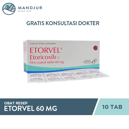 Etorvel 60 mg 10 Tablet - Apotek Mandjur