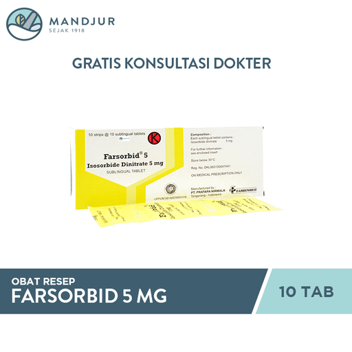 Farsorbid 5 mg 10 Tablet - Apotek Mandjur