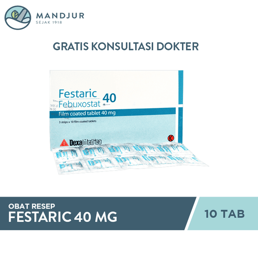 Festaric 40 Mg 10 Tablet - Apotek Mandjur