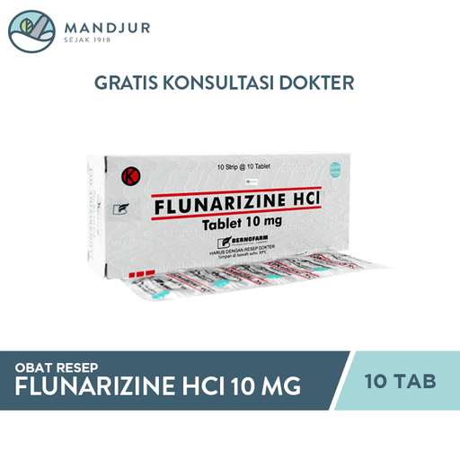 Flunarizin 10 Mg 10 Tablet - Apotek Mandjur