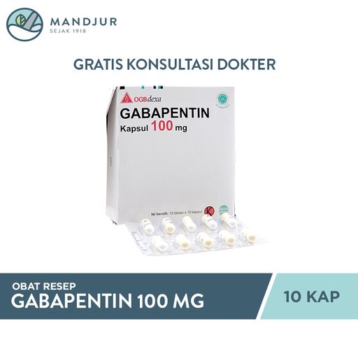 Gabapentin 100 mg 10 Kapsul - Apotek Mandjur