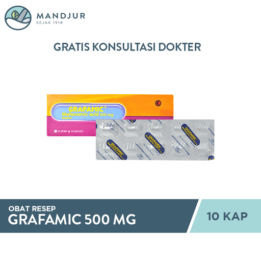 Grafamic 500 mg 10 Kaplet - Apotek Mandjur