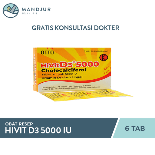 HiVit D3 5000 IU 6 Tablet - Apotek Mandjur