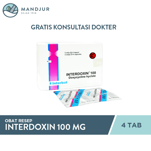 Interdoxin 100 Mg 4 Kapsul - Apotek Mandjur