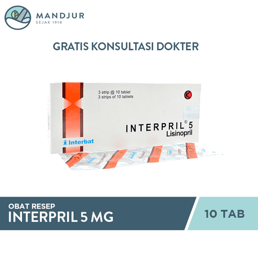 Interpril 5 mg 10 Tablet - Apotek Mandjur