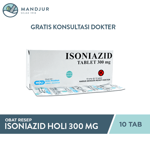 Isoniazid 300 mg 10 Tablet - Apotek Mandjur