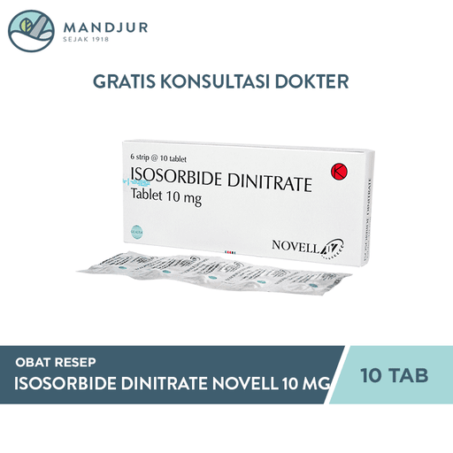 Isosorbide Dinitrate 10 Mg Strip 10 Tablet - Apotek Mandjur