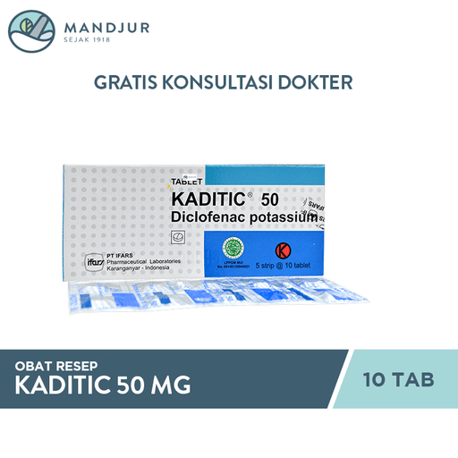 Kaditic 50 mg 10 Tablet - Apotek Mandjur