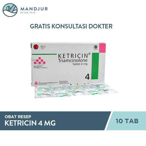 Ketricin 4 Mg 10 Tablet - Apotek Mandjur
