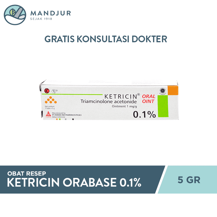 Ketricin Orabase 0.1% Salep 5 g - Apotek Mandjur