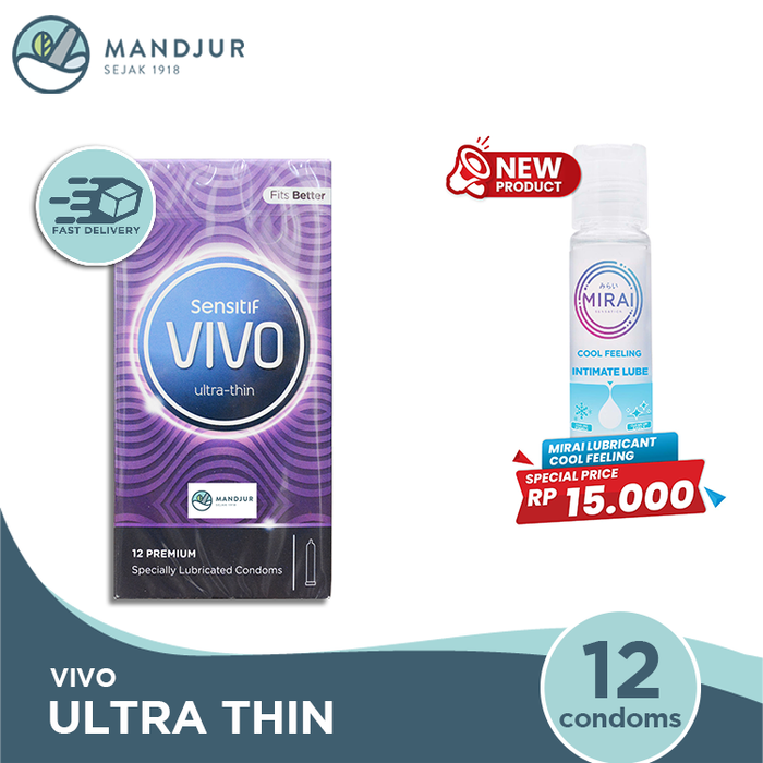 Kondom Vivo Ultra Thin Isi 12