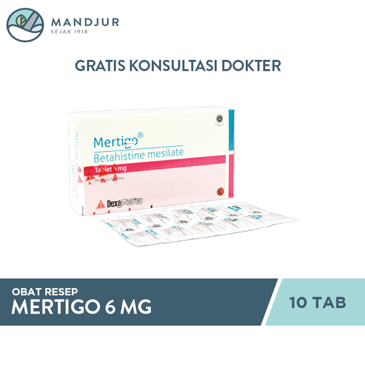 Mertigo 6 Mg Strip 10 Tablet - Apotek Mandjur