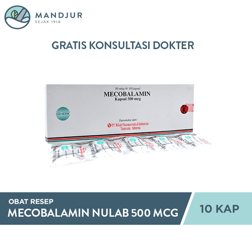 Mecobalamin 500 Mcg Strip 10 Kapsul - Apotek Mandjur