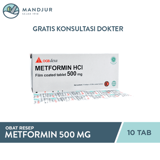 Metformin 500 Mg 10 Tablet - Apotek Mandjur