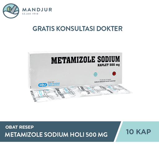 Metamizole Sodium Monohydrate 500 Mg Strip 10 Kaplet - Apotek Mandjur