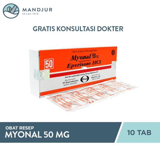 Myonal 50 Mg 10 Tablet - Apotek Mandjur