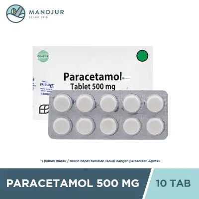 Paracetamol 500 Mg Strip 10 Kaplet