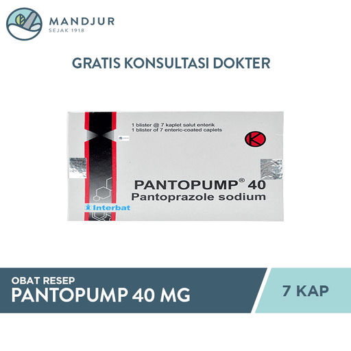 Pantopump 40 mg 7 Kaplet - Apotek Mandjur
