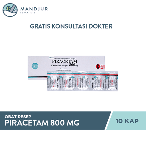 Piracetam 800 Mg 10 Kaplet - Apotek Mandjur