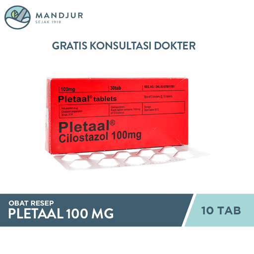 Pletaal 100 mg 10 Tablet - Apotek Mandjur