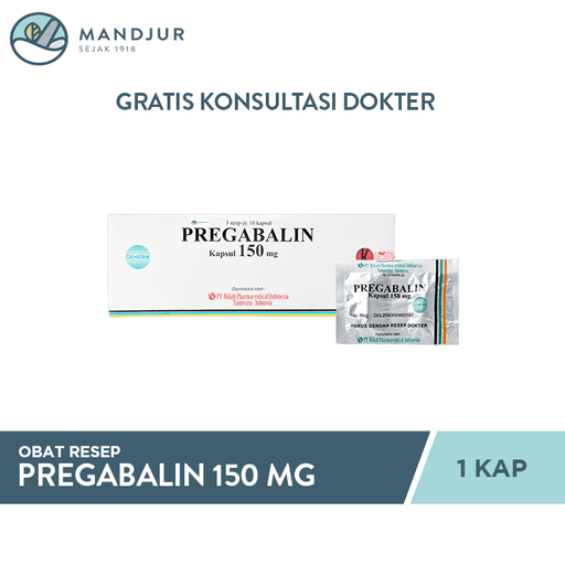 Pregabalin 150 mg Kapsul - Apotek Mandjur