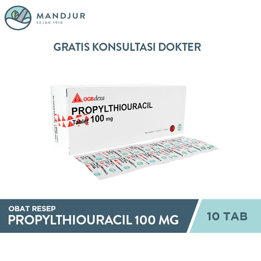 Propylthiouracil 100 Mg Strip 10 Tablet - Apotek Mandjur