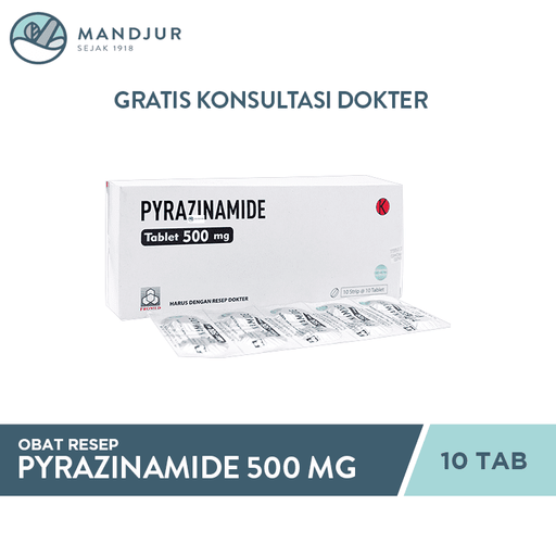 Pyrazinamide 500 mg 10 Tablet - Apotek Mandjur