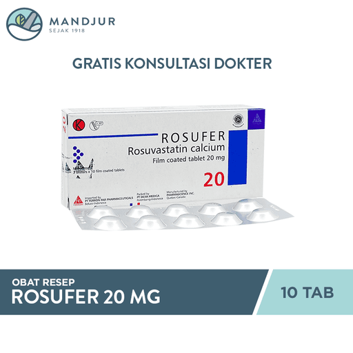 Rosufer 20 mg 10 Tablet - Apotek Mandjur