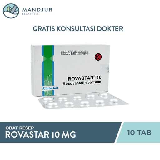 Rovastar 10 mg 10 Tablet - Apotek Mandjur