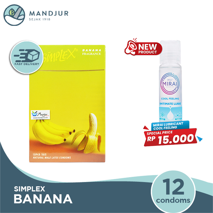 Kondom Simplex Banana - Isi 12