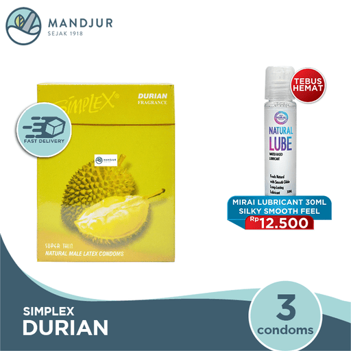 Kondom Simplex Durian Fragrance - Isi 3 - Apotek Mandjur