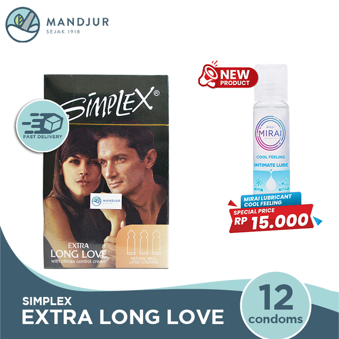 Kondom Simplex Extra Long Love - Isi 12