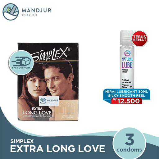 Kondom Simplex Extra Long Love - Apotek Mandjur