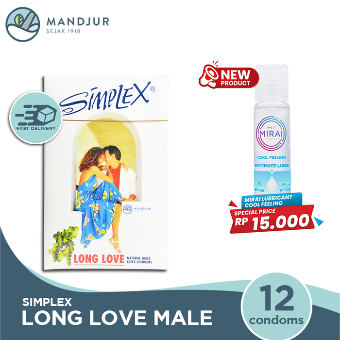 Kondom Simplex Long Love Natural Male - Isi 12