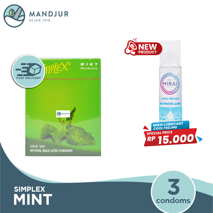 Kondom Simplex Mint Fragrance - Isi 3